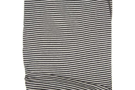 Black and Heather Gray Narrow Stripe Rib Knit Jersey Fabric by the yard - Felinus Fabrics