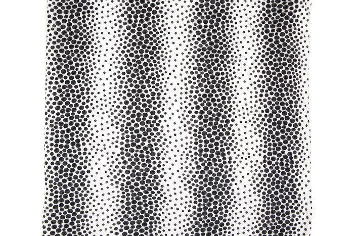 Black and Off White Polka Dot Contemporary Stripe Burnout Knit Fabric by the yard Extra Wide - Felinus Fabrics