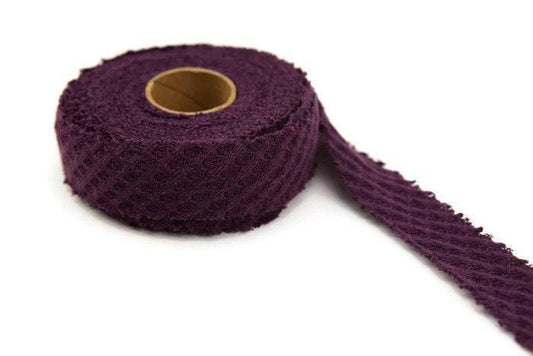 Burgundy Fancy Waffle Sweater Knit Bias Tape 1.25 inches width x 30 yards - Felinus Fabrics