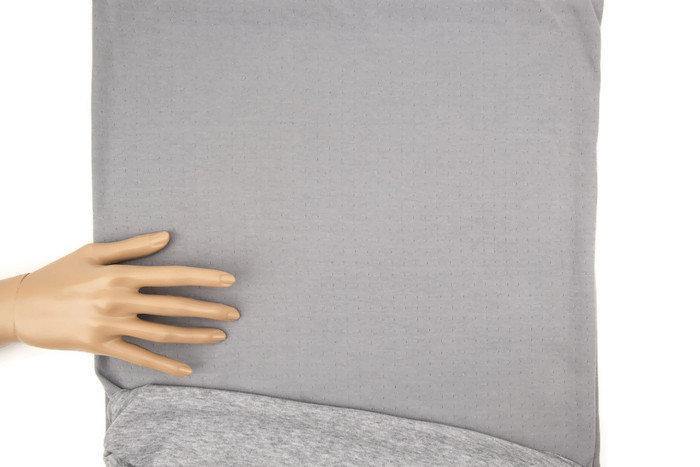Heather Gray Double Face Knit Double Sided Reversible Knit Fabric by the yard Extra Wide ATK00379 - Felinus Fabrics