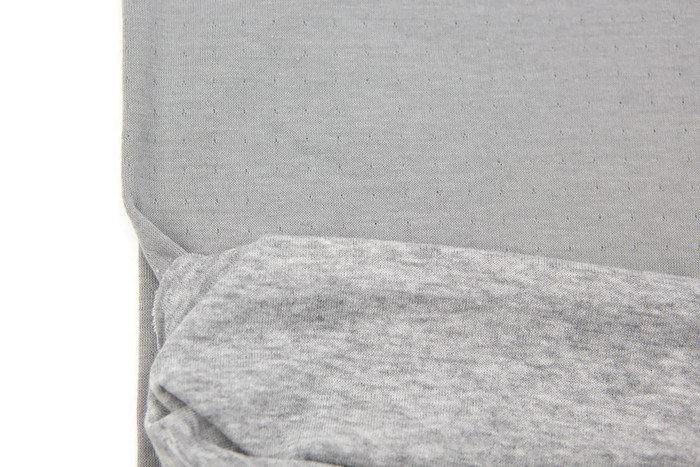 Heather Gray Double Face Knit Double Sided Reversible Knit Fabric by the yard Extra Wide ATK00379 - Felinus Fabrics