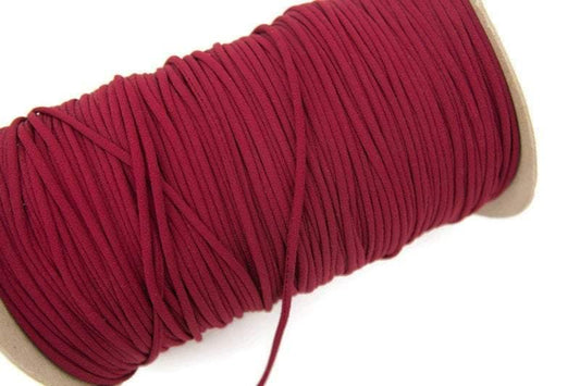 Dark Red Crinkle Gauze Trim Spaghetti Straps Hollow Tube Tubular 5 yards ATN00782 - Felinus Fabrics