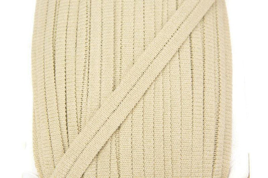 Sand Beige Sweater Knit Fold Over Elastic Trim FOE 3/4 inch width 5 yards ELT00062 - Felinus Fabrics