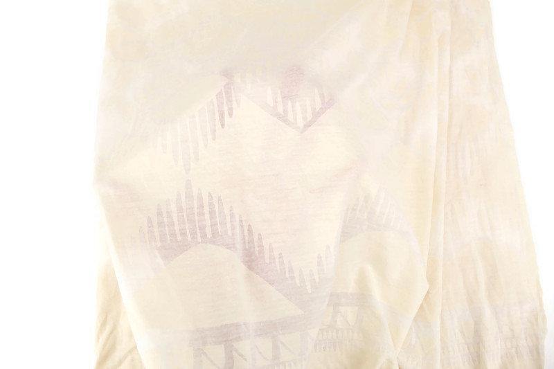 Pale Nude Cream Burnout Out Knit Jersey Fabric by the yard PDK00603R - Felinus Fabrics