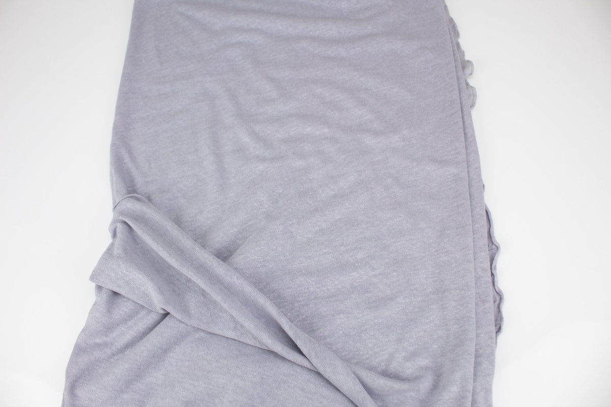 Heather Lavender Gray Sweater Knit Fabric by the yard