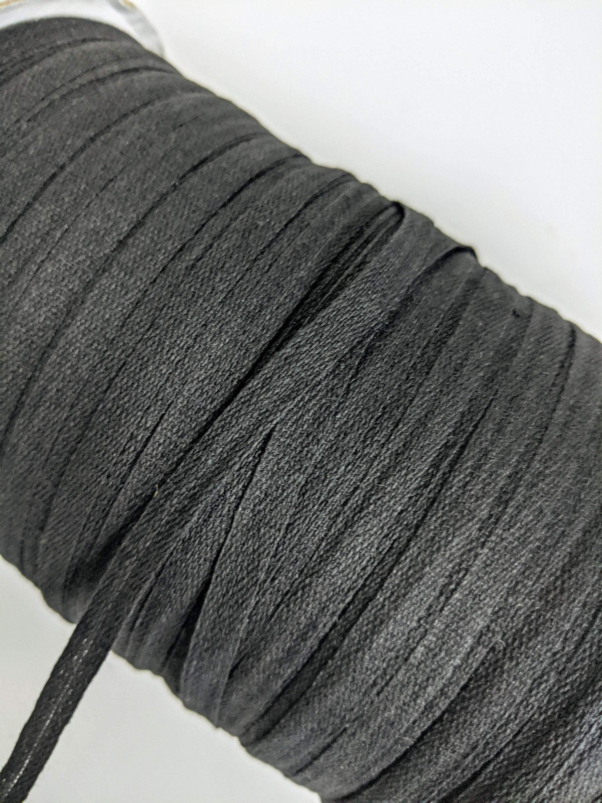 Black Flat Cotton Woven Trim Tape 10 yards ATN00827 - Felinus Fabrics