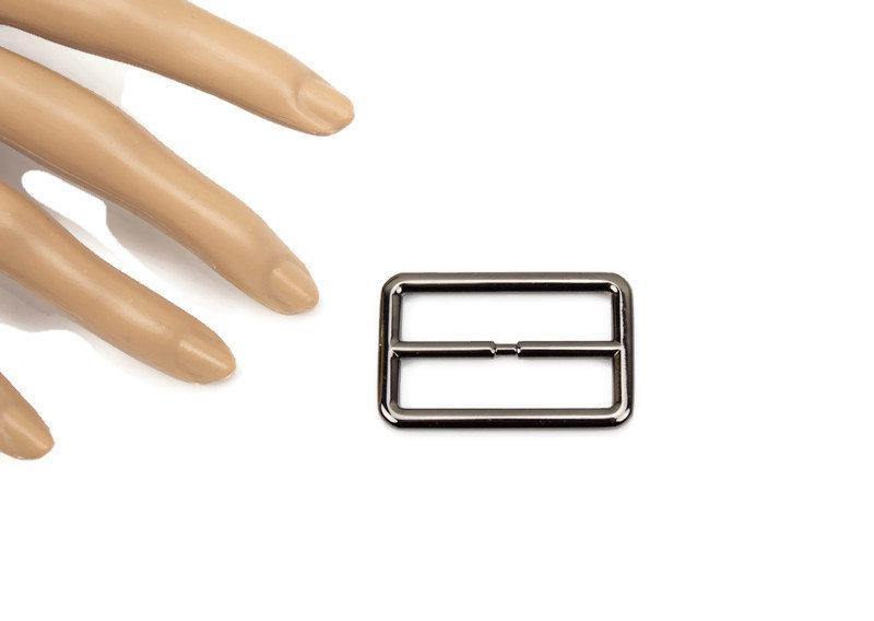Gunmetal High End Buckle Slide Buckle Adjustable 2 Pieces - Felinus Fabrics