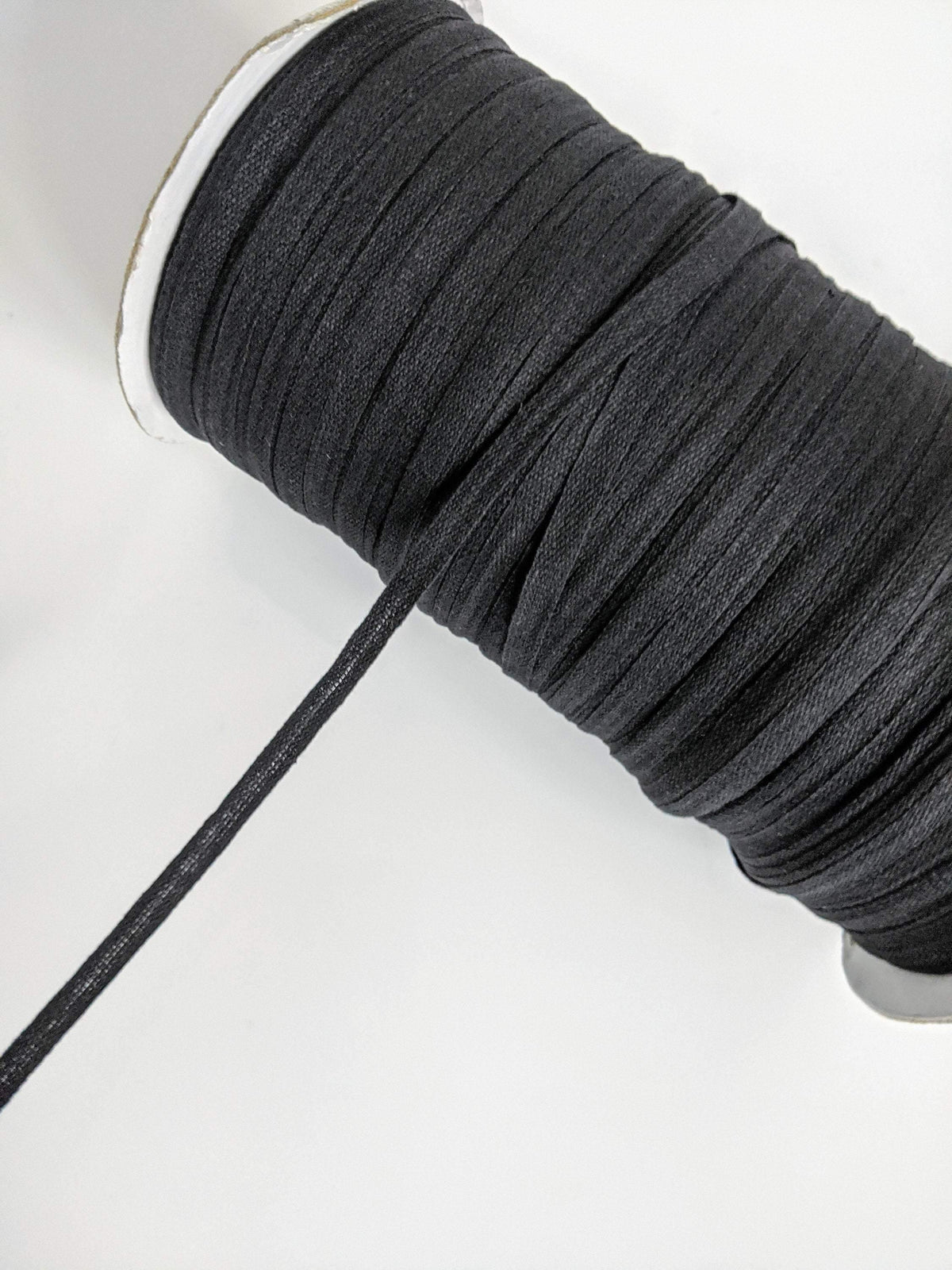 Black Flat Cotton Woven Trim Tape 10 yards ATN00827 - Felinus Fabrics