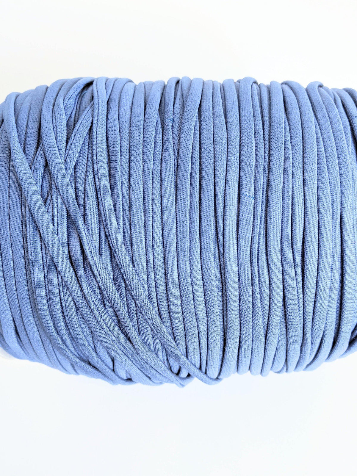 Blue Polyester Knit Trim Spaghetti Straps Hollow Tube Tubular Trim 5 yards IMPERFECT - Felinus Fabrics