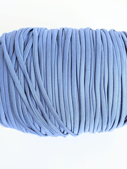 Blue Polyester Knit Trim Spaghetti Straps Hollow Tube Tubular Trim 5 yards IMPERFECT - Felinus Fabrics