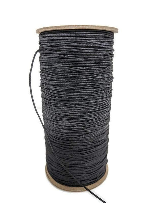 Black 1/16 inchElastic Trim 10 yards - Felinus Fabrics