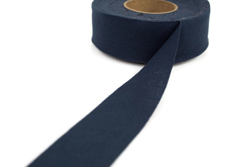 Prussian Blue Bias Tape Tricot Knit Lining 1-1/8 inches wide x 14 yards