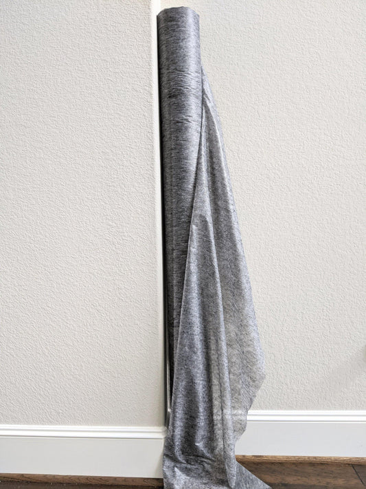 Feather Weight Fusible Non Woven Interfacing Dark Gray 60.5 inches width by the yard NTN00024 - Felinus Fabrics