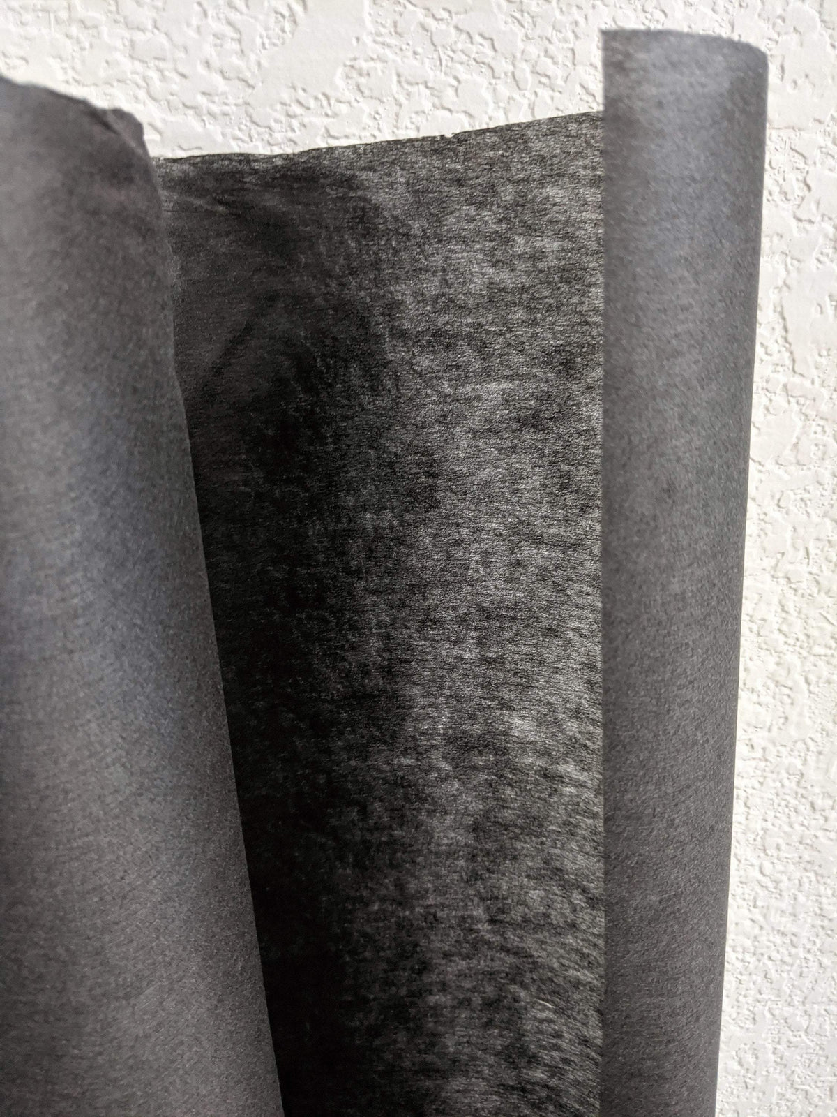 Black Non Fusible Non Woven Interfacing Stiff Medium Weight 50.5 inches width by the yard - Felinus Fabrics