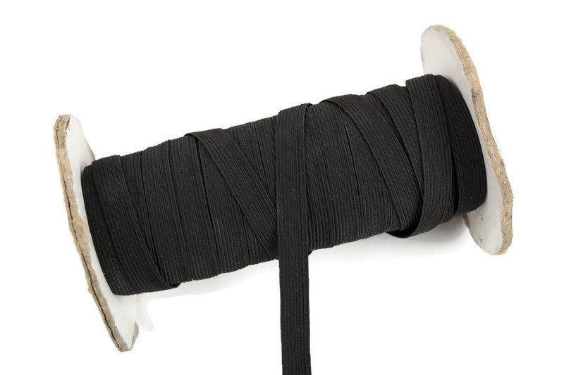 Black 1/2 inch Elastic Trim 5 yards - Felinus Fabrics