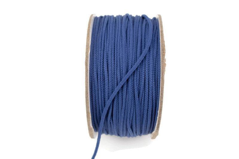 Blue Soft Round Elastic Trim Spaghetti Straps Face Mask Elastic Ear Loops Headbands 5 yards - Felinus Fabrics