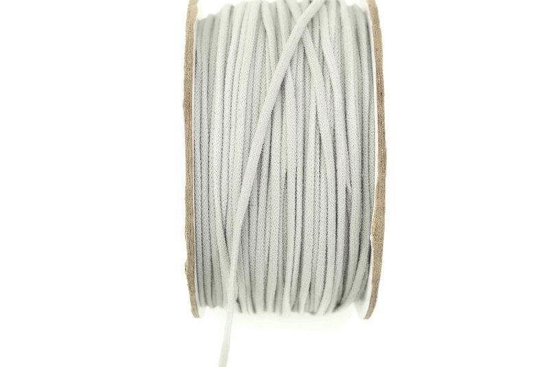 Gray Soft Round Elastic Trim Spaghetti Straps Face Mask Elastic Ear Loops Headbands 5 yards ELT00186 - Felinus Fabrics