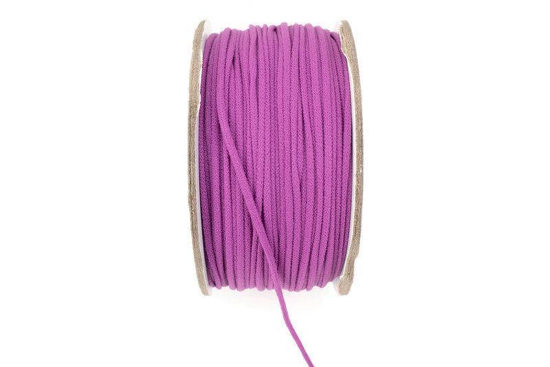 Pinkish Purple Soft Round Elastic Trim Spaghetti Straps Face Mask Elastic Ear Loops Headbands 5 yards ELT00182 - Felinus Fabrics