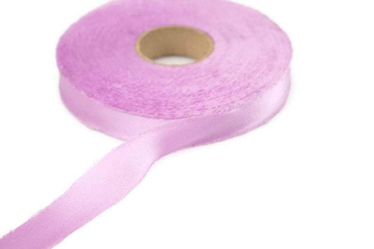 Purple Pink Silk Satin Silk Charmeuse Bias Tape 5/8 inch width x 10 yards - Felinus Fabrics
