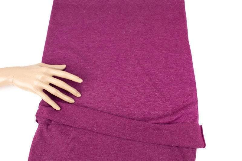 Heather Magenta Shimmer Knit Jersey Fabric by the yard ATK00455R - Felinus Fabrics