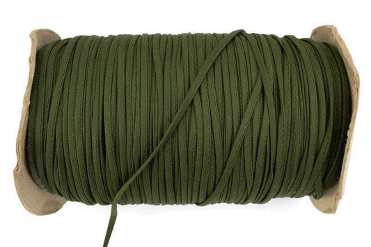 Olive Green Cotton Woven Trim Spaghetti Straps Hollow Tube Tubular Trim 5 yards ATN00983 - Felinus Fabrics