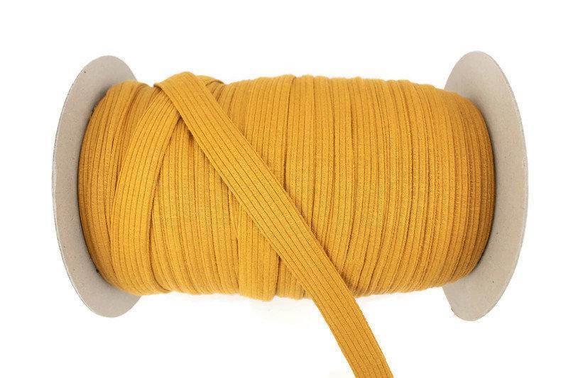 Dark Mustard Rib Knit Trim Spaghetti Straps Hollow Tube Tubular Trim 5 yards ATN00981 - Felinus Fabrics
