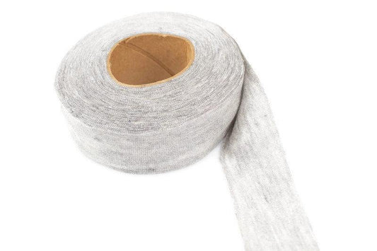 Light Heather Gray Knit Jersey Bias Tape 1-1/8 inches width x 14 yards BST00163 - Felinus Fabrics
