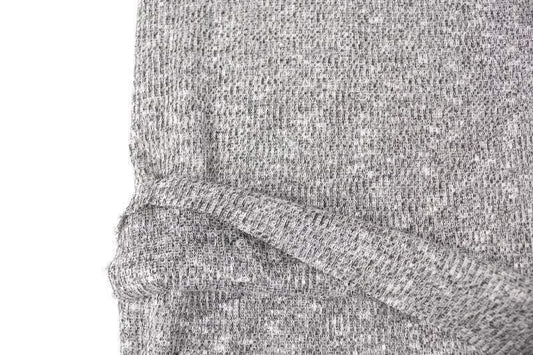 Heather Black and White Rib Sweater Knit Fabric by the yard OSK01024R - Felinus Fabrics