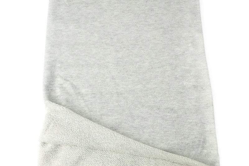 Heather Light Gray French Terry Knit Fabric 1 yard FTK00782A - Felinus Fabrics