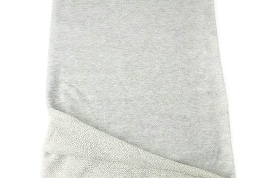 Heather Light Gray French Terry Knit Fabric 1 yard FTK00782A - Felinus Fabrics