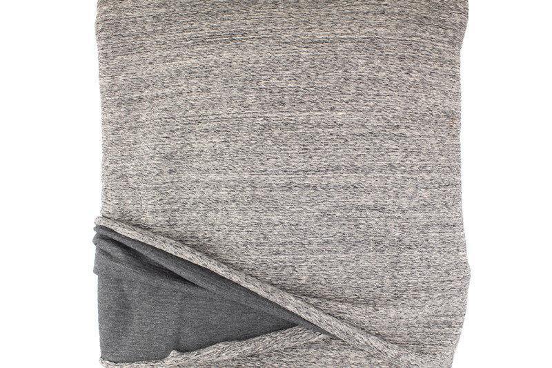 Heather Gray Crinkle Knit Double Face Knit Fabric Designer Fabric High End Fabric by the yard ATK00477R - Felinus Fabrics