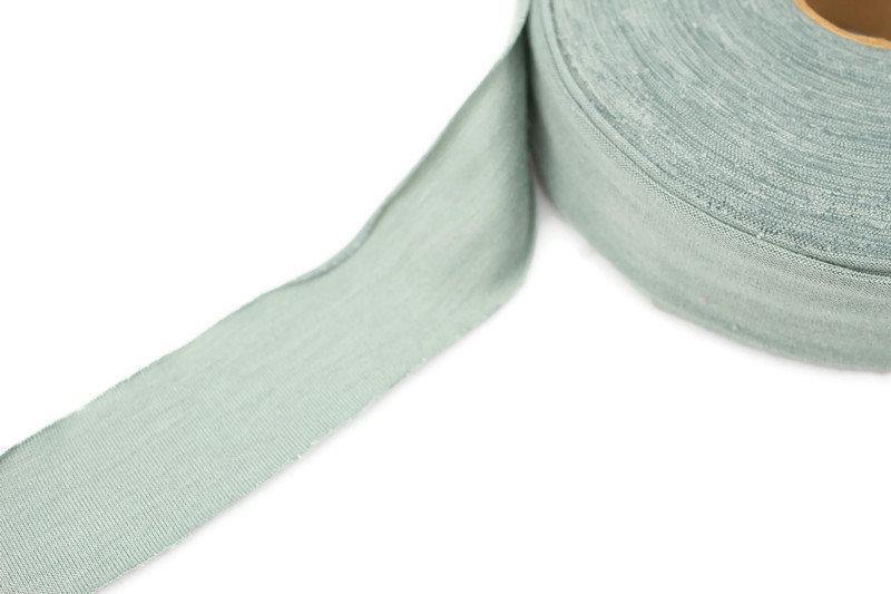 Sage Green Knit Jersey Bias Tape 1.25 inches width x 15 yards - Felinus Fabrics