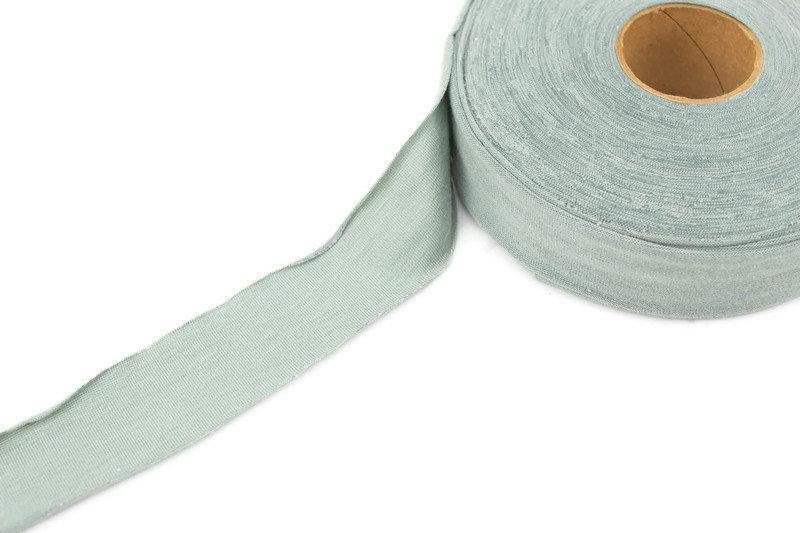 Sage Green Knit Jersey Bias Tape 1.25 inches width x 15 yards - Felinus Fabrics