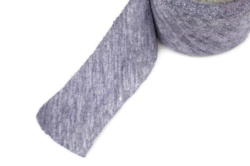 Heather Blue Sweater Knit Bias Tape 1-3/8 inches width x 2 pieces that total 7 yards BST00171 - Felinus Fabrics