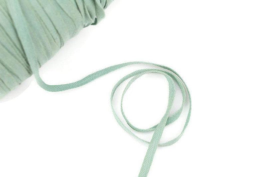 Seafoam Cotton Twill Tape Trim 1/4 inch width 10 yards ATN01004 - Felinus Fabrics