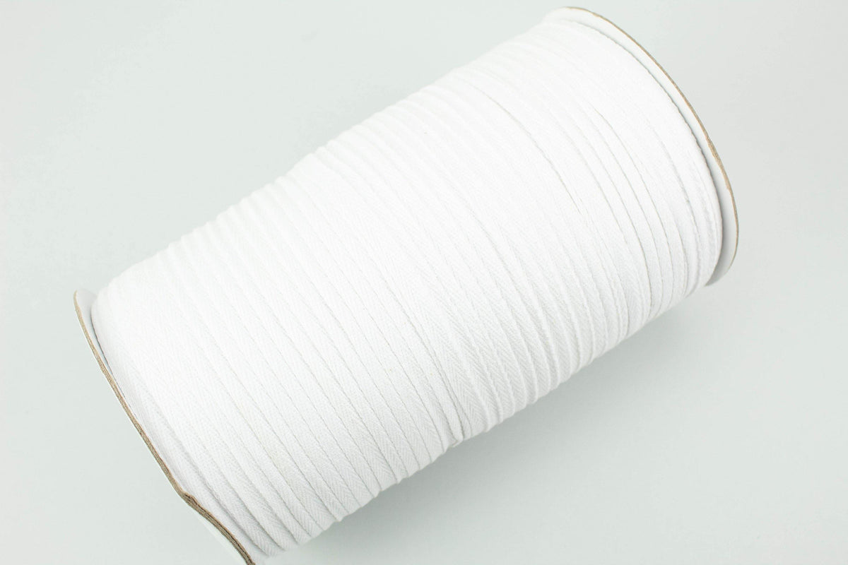 White Cotton Twill Tape Trim 1/4 inch width 100 yards IMPERFECT ATN00845 - Felinus Fabrics