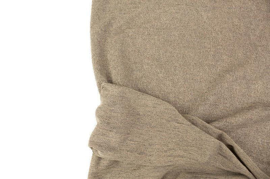 Heather Olive Brown Hacci Sweater Knit Fabric by the yard OSK01054R - Felinus Fabrics