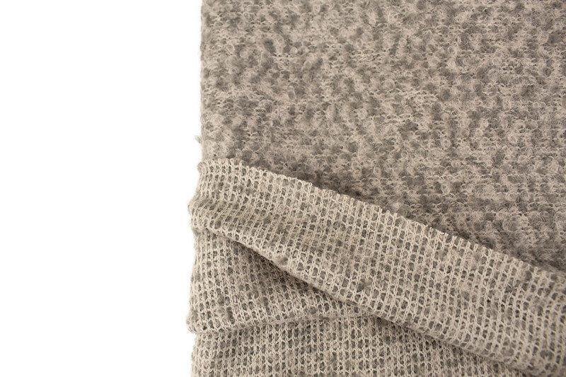 Beige and Gray Boucle Tweed Woven Fabric by Designer Fabric the yard Extra Wide - Felinus Fabrics