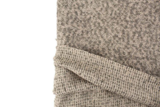 Beige and Gray Boucle Tweed Woven Fabric by Designer Fabric the yard Extra Wide - Felinus Fabrics