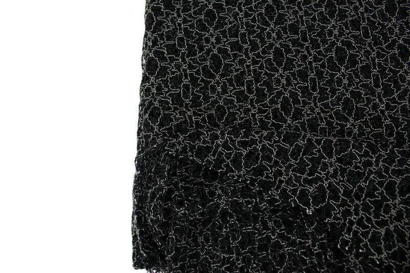 Black and Gray Spider Web Modern Lace Fabric Non Stretch 1 yard 33 inches - Felinus Fabrics