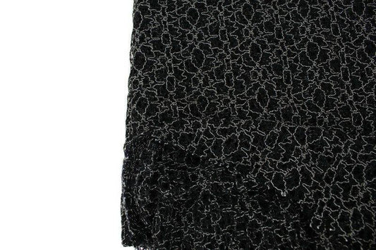 Black and Gray Spider Web Modern Lace Fabric Non Stretch 1 yard 33 inches - Felinus Fabrics