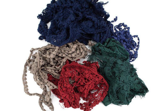 Dark Colors Variety Trim Fancy Trim Scrap Pack Scrap Bundle Pack SPK00133 - Felinus Fabrics