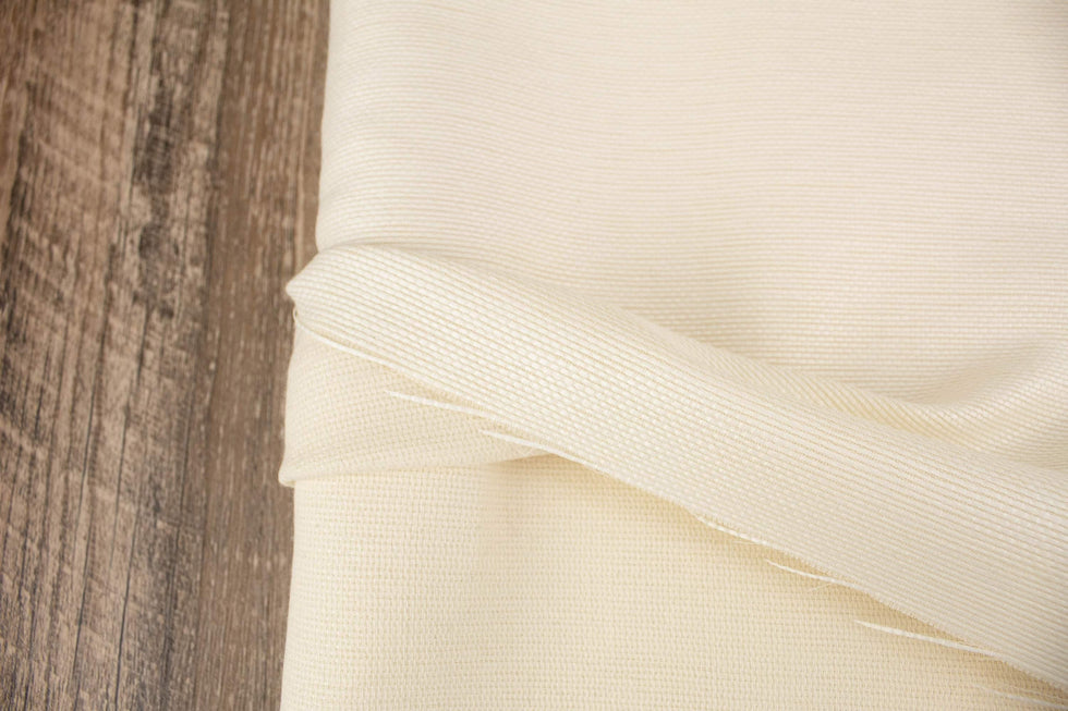 Buttercream Basket Weave Woven Fabric Luxury Fabric Made in France by