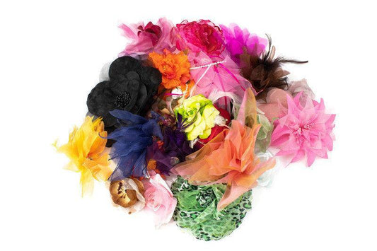 20 Fabric Flowers Floral Assortment Variety Pack - Felinus Fabrics