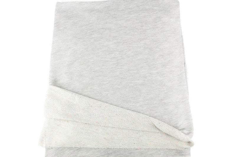 Light Heather Gray Birthday Cake Sprinkles French Terry Knit Fabric by the yard - Felinus Fabrics