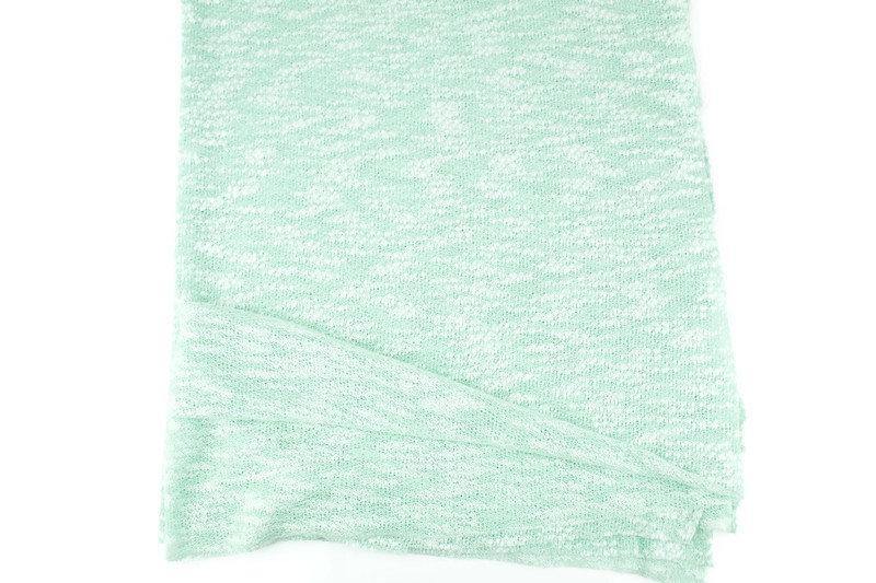 Heather Mint and Off White Open Weave Sweater Knit Fabric by the yard OSK01092R - Felinus Fabrics
