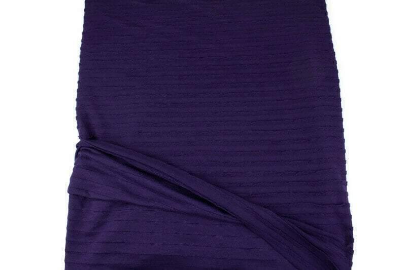 Dark Purple Pleated Sweater Knit Fabric by the yard - Felinus Fabrics