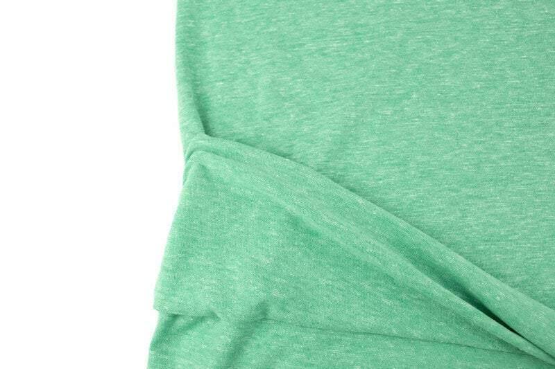Heather Green Tri Blend Knit Jersey Fabric by the yard - Felinus Fabrics