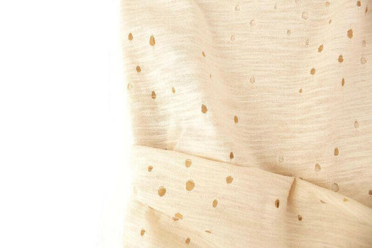 Heather Custard Distress Hole Knit Jersey Fabric by the yard - Felinus Fabrics