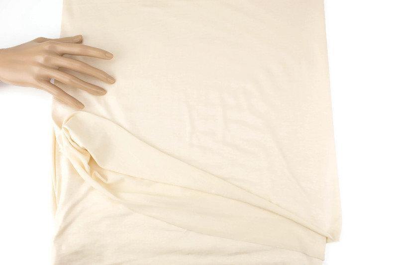 French Vanilla Knit Jersey Fabric by the yard - Felinus Fabrics